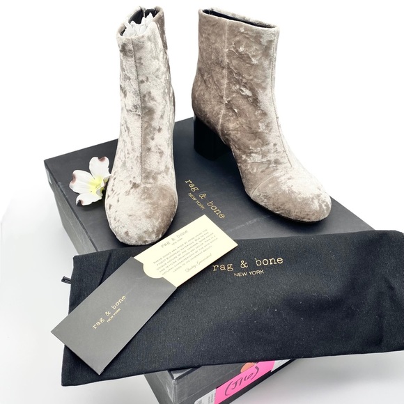 NIB Rag & Bone Drea Boot In Dove Velvet, 36/6 - Picture 3 of 16